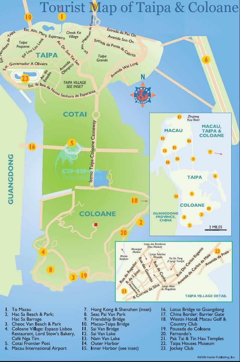 карта Макао остров