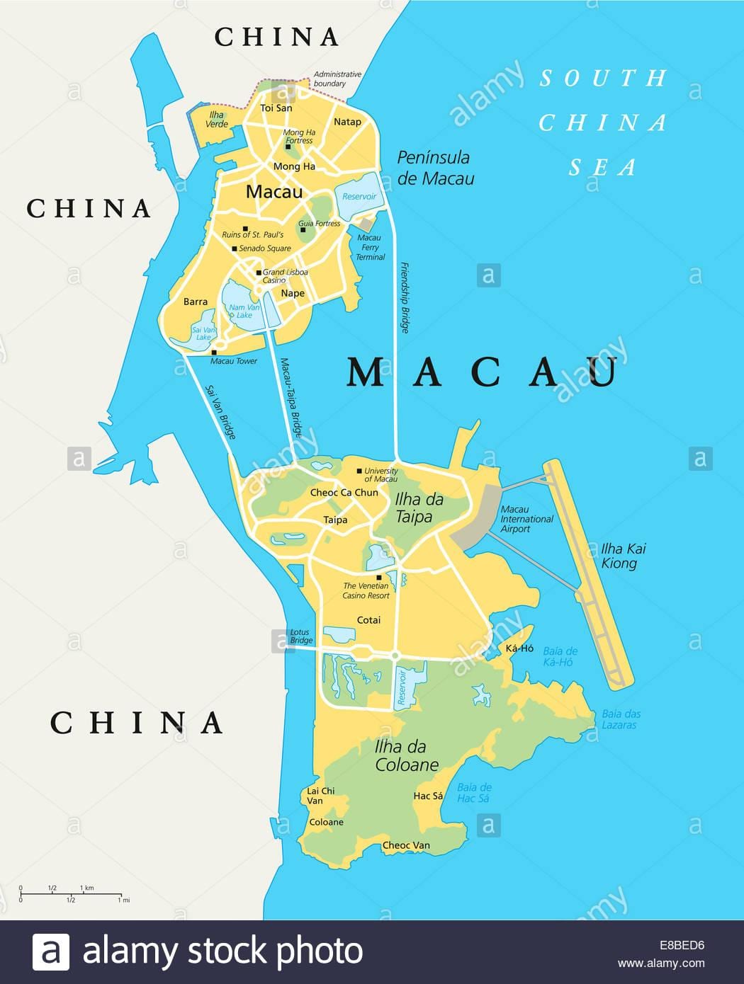 Макао Китай карта