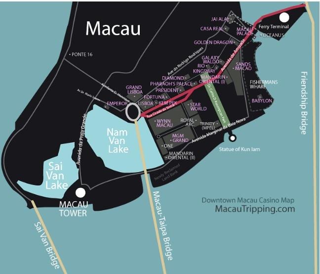 карта отеля MGM Макао