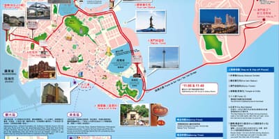 Карта Макао достопримечательности