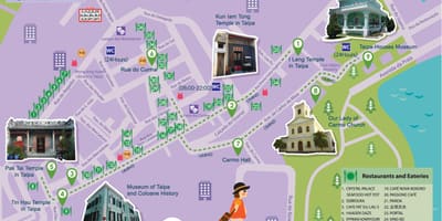 Бесплатный трансфер Макао карта автобусных маршрутов