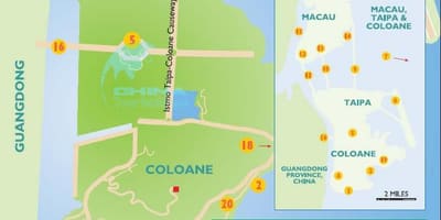 Карта Макао остров